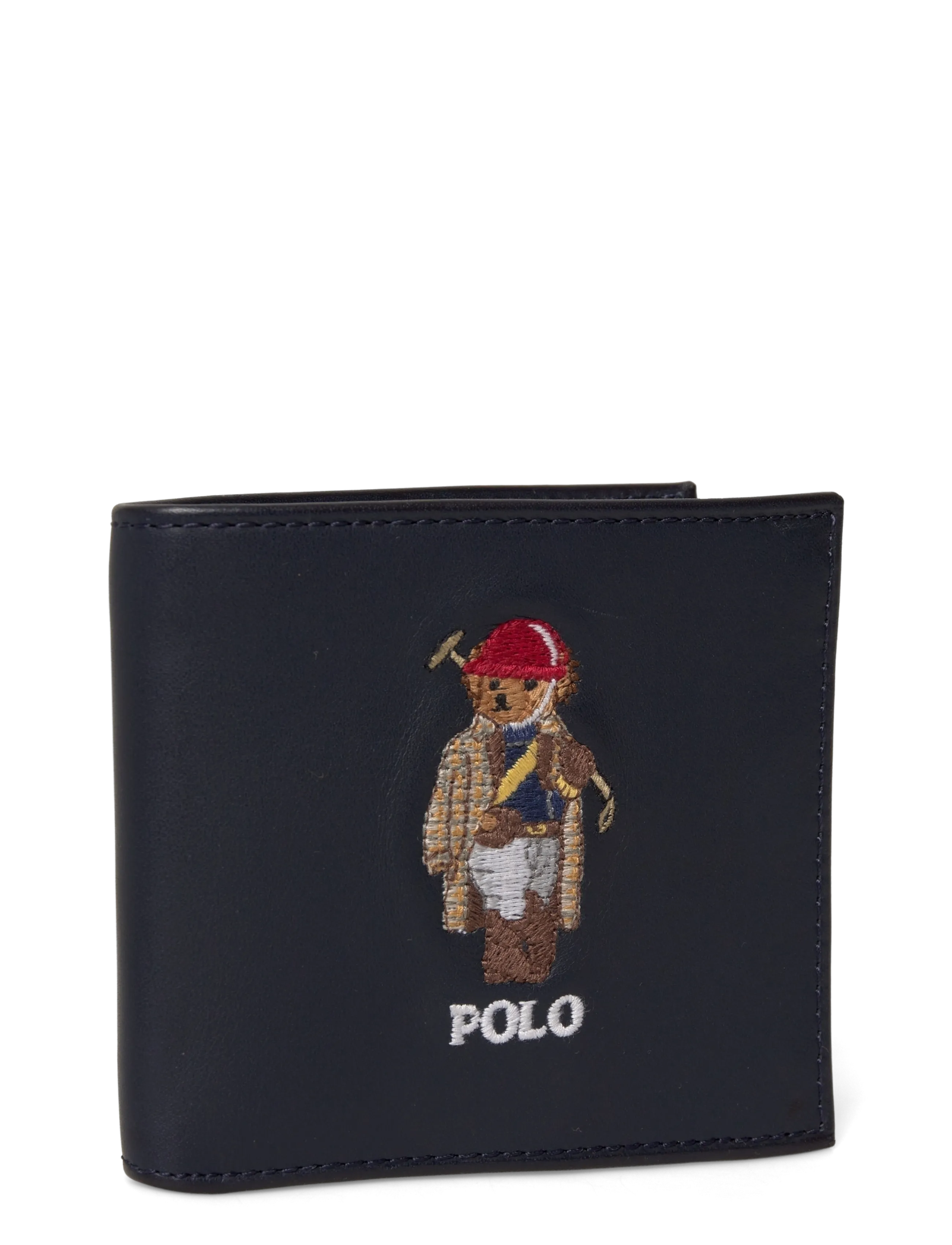 Polo Ralph Lauren - Polo Bear Leather Billfold Coin Wallet - punge - newport navy - 2