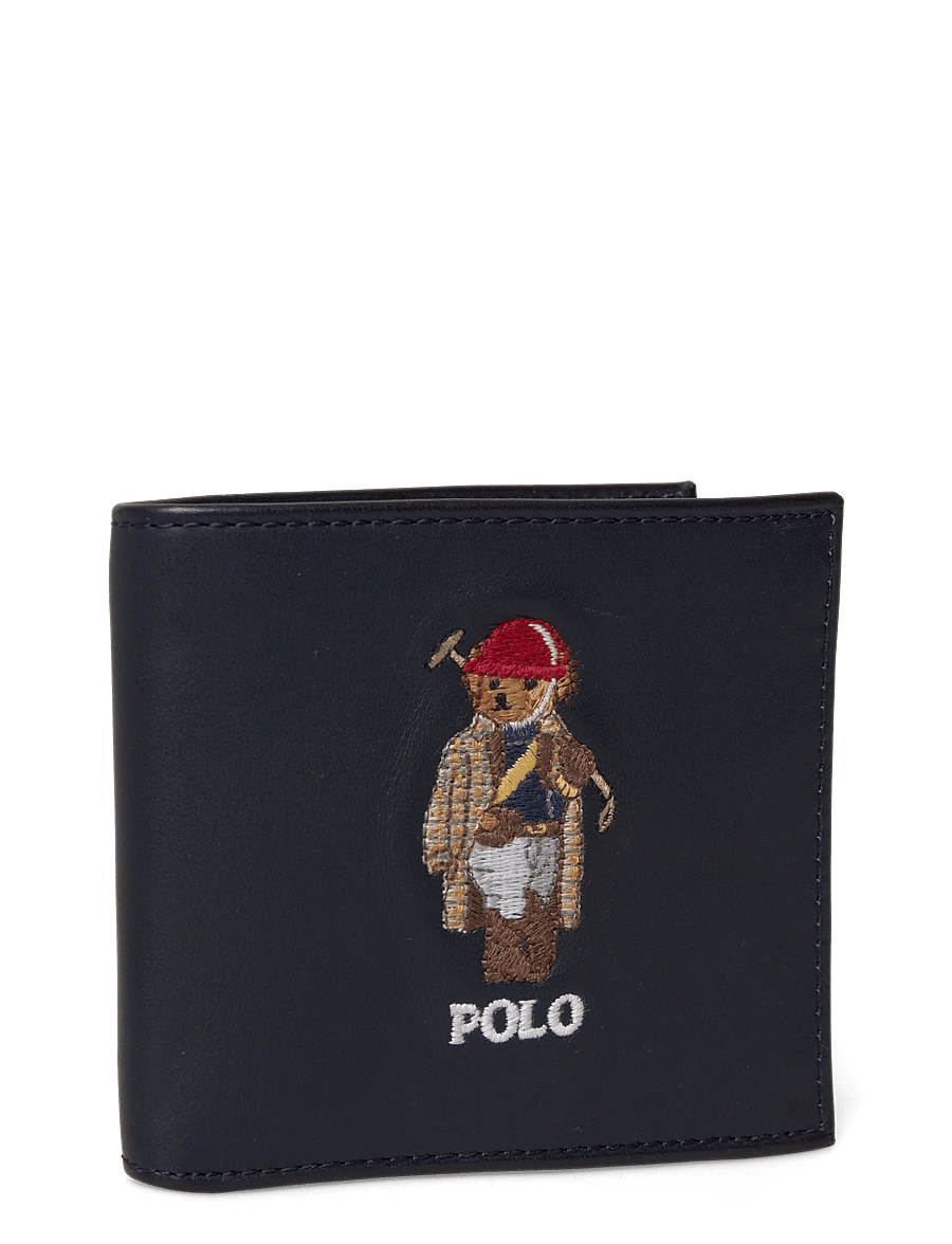 Polo Ralph Lauren - Polo Bear Leather Billfold Coin Wallet - punge - newport navy - 2