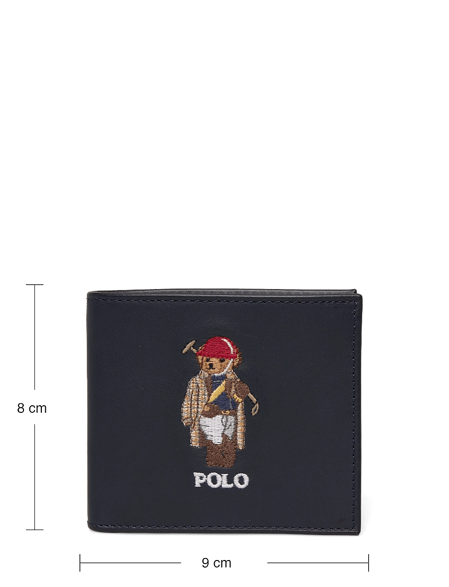 Polo Ralph Lauren - Polo Bear Leather Billfold Coin Wallet - punge - newport navy - 3