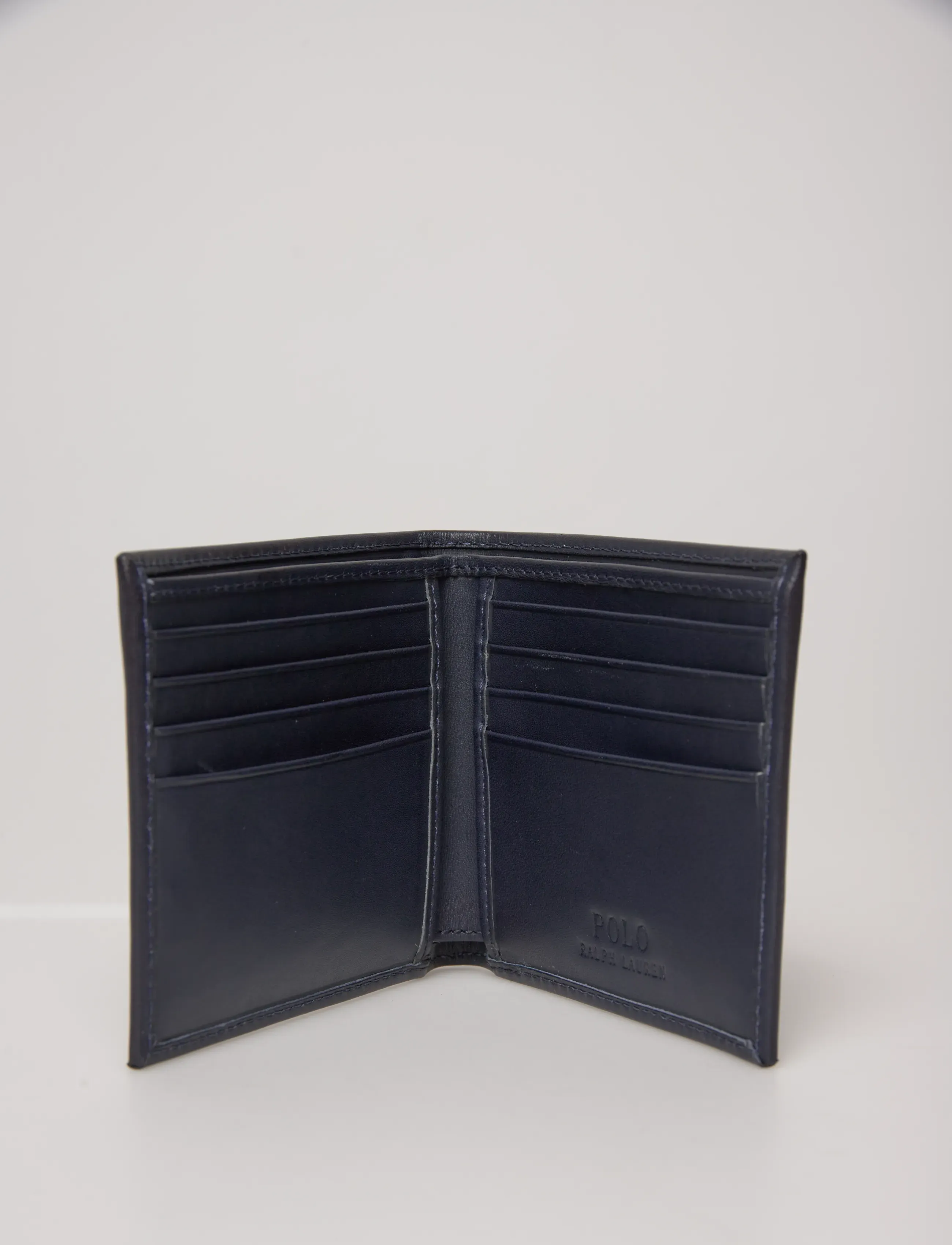 Polo Ralph Lauren - Polo Bear Leather Billfold Coin Wallet - punge - newport navy - 5