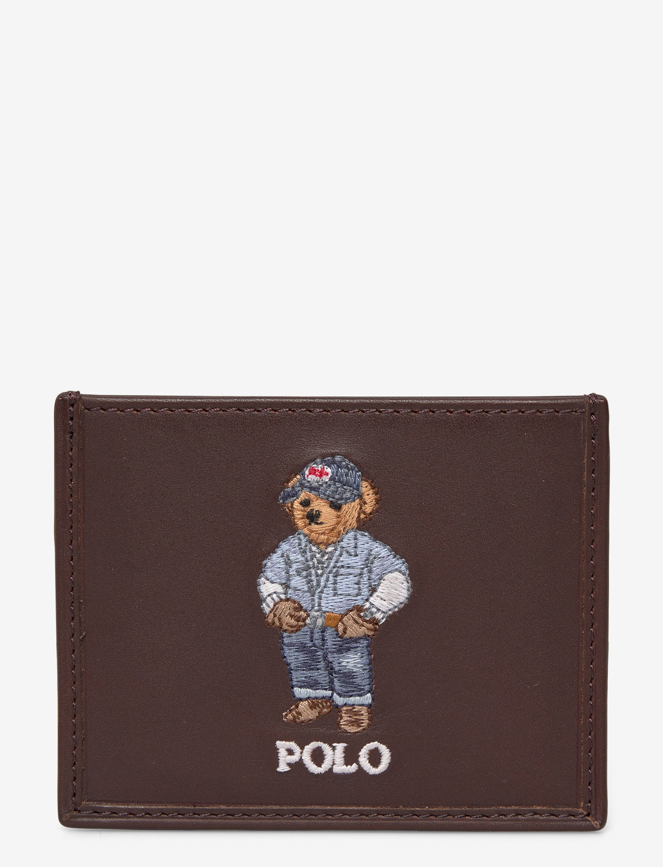 Polo Ralph Lauren - Polo Bear Leather Card Case - card holders - dark brown - 0