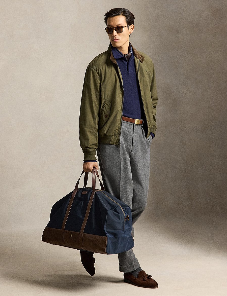 Polo Ralph Lauren - Suede-Trim Duffel Bag - newport navy/brow - 0