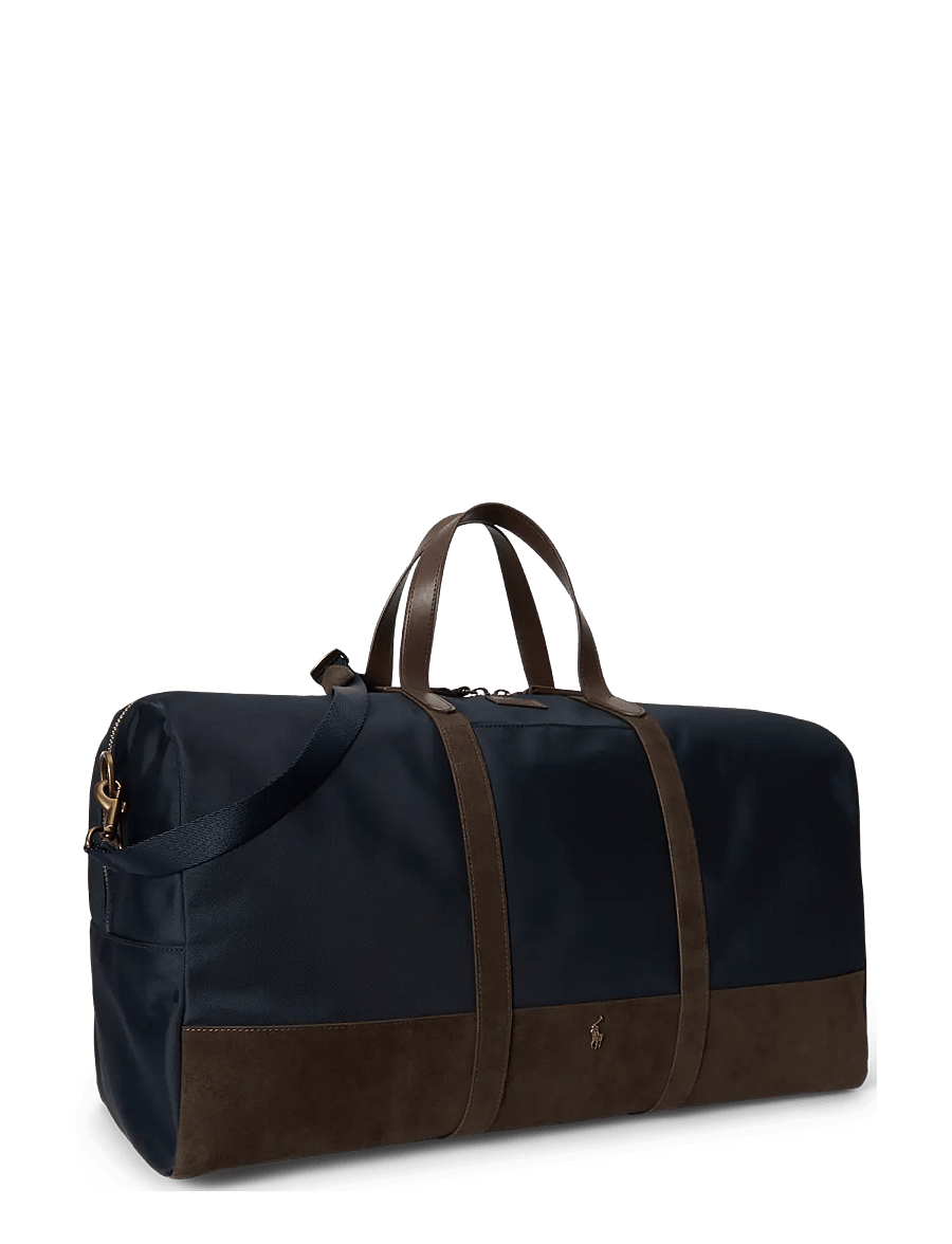 Polo Ralph Lauren - Suede-Trim Duffel Bag - newport navy/brow - 3