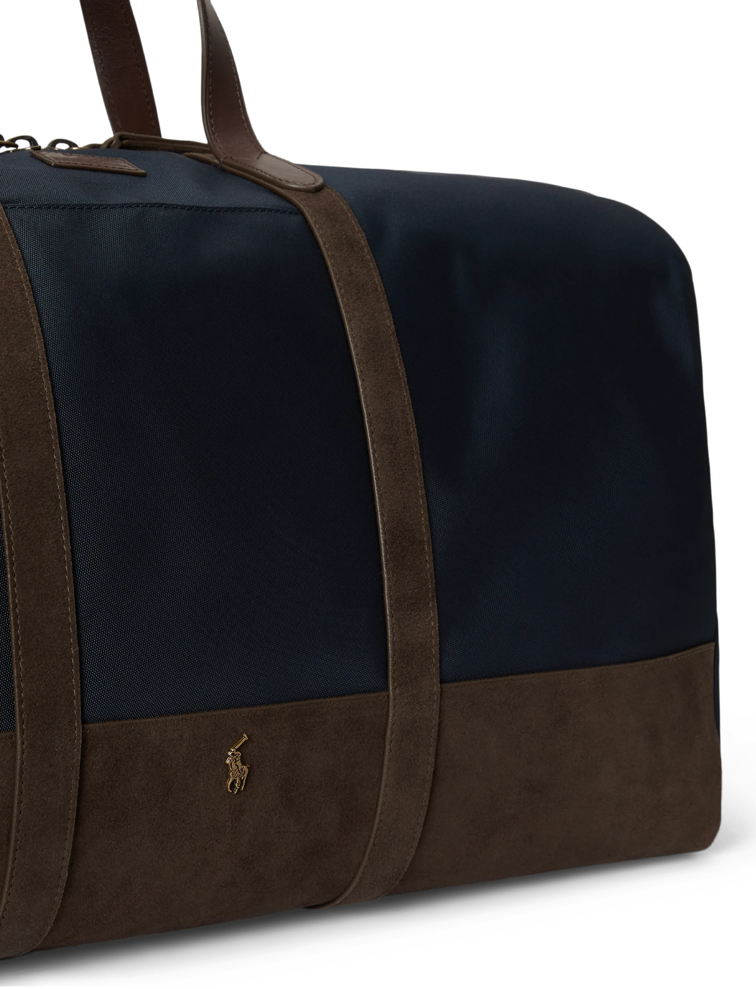 Polo Ralph Lauren - Suede-Trim Duffel Bag - newport navy/brow - 5