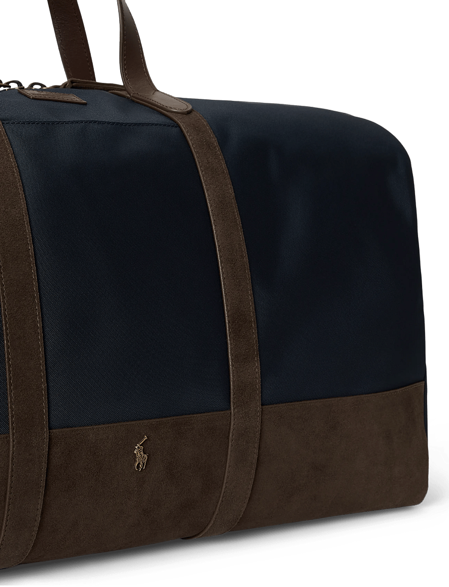 Polo Ralph Lauren - Suede-Trim Duffel Bag - newport navy/brow - 5