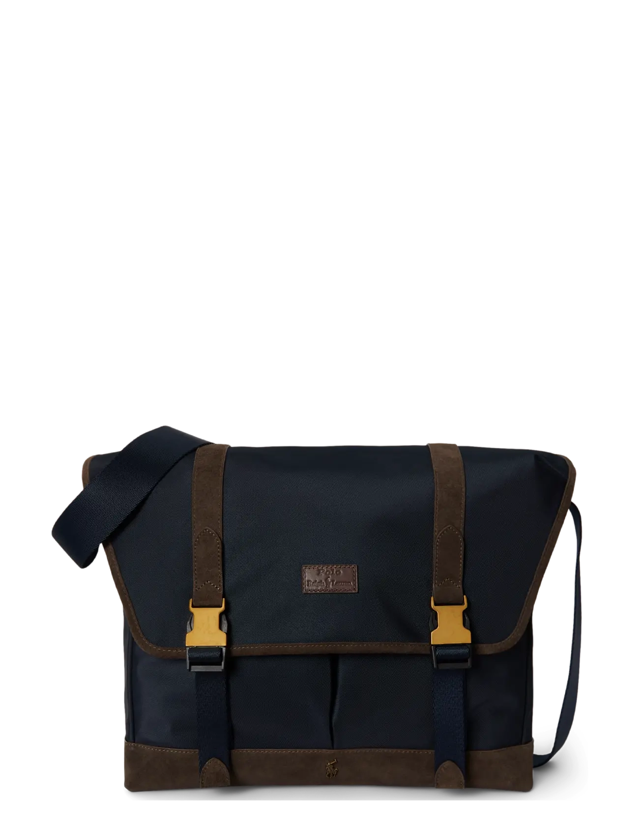 Polo Ralph Lauren Suede-Trim Messenger Bag - Designers - NEWPORT NAVY/BROW / navy
