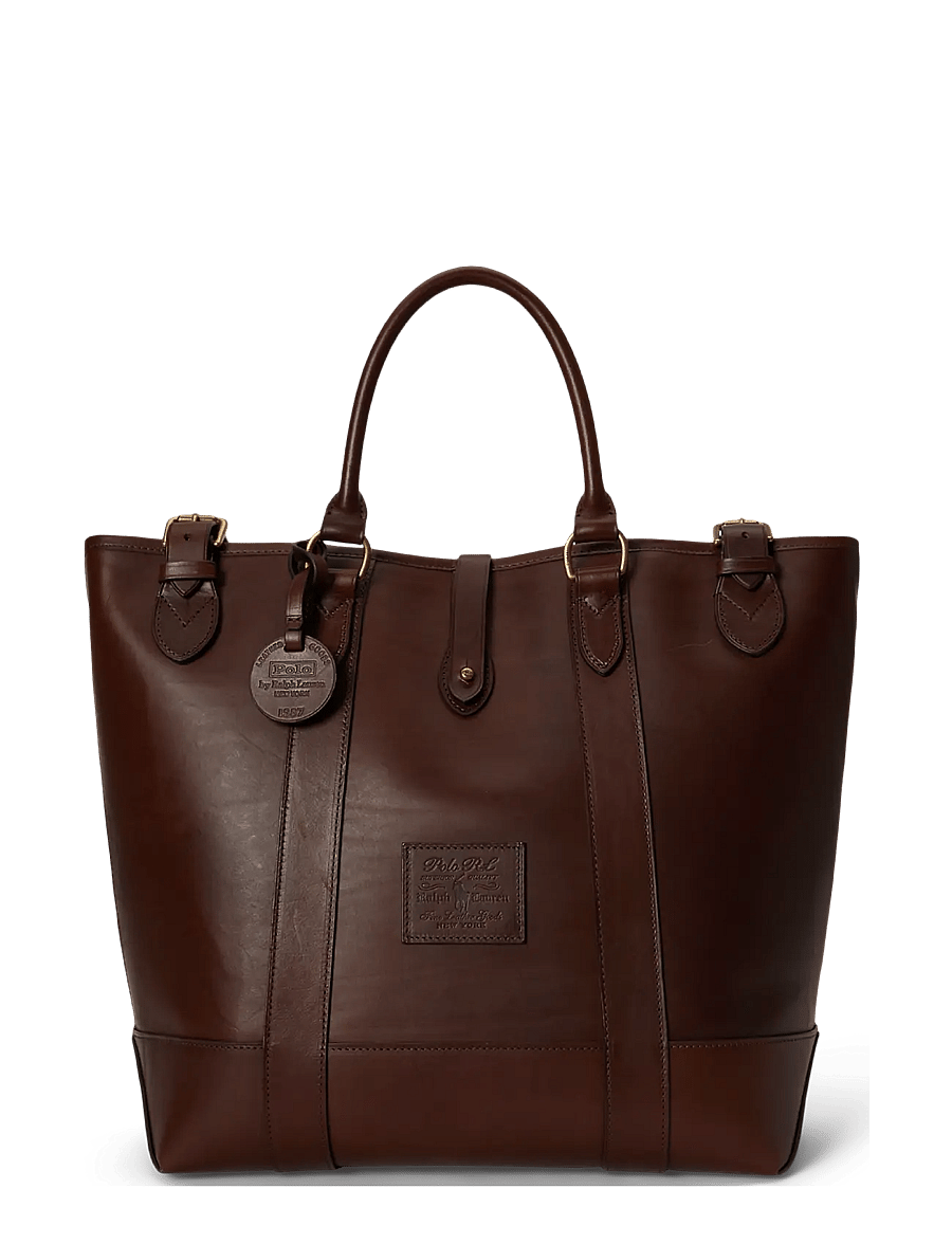 Polo Ralph Lauren - Heritage Leather Medium Tote - shop efter anledning - burnished brown - 0