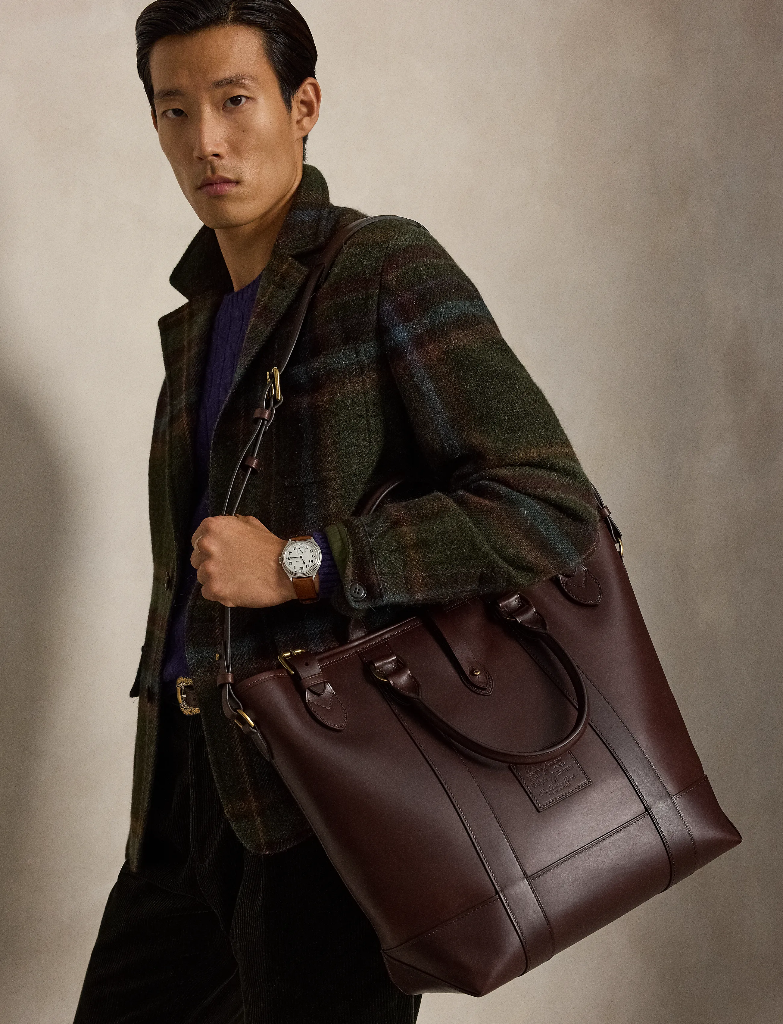 Polo Ralph Lauren - Heritage Leather Medium Tote - shop efter anledning - burnished brown - 4
