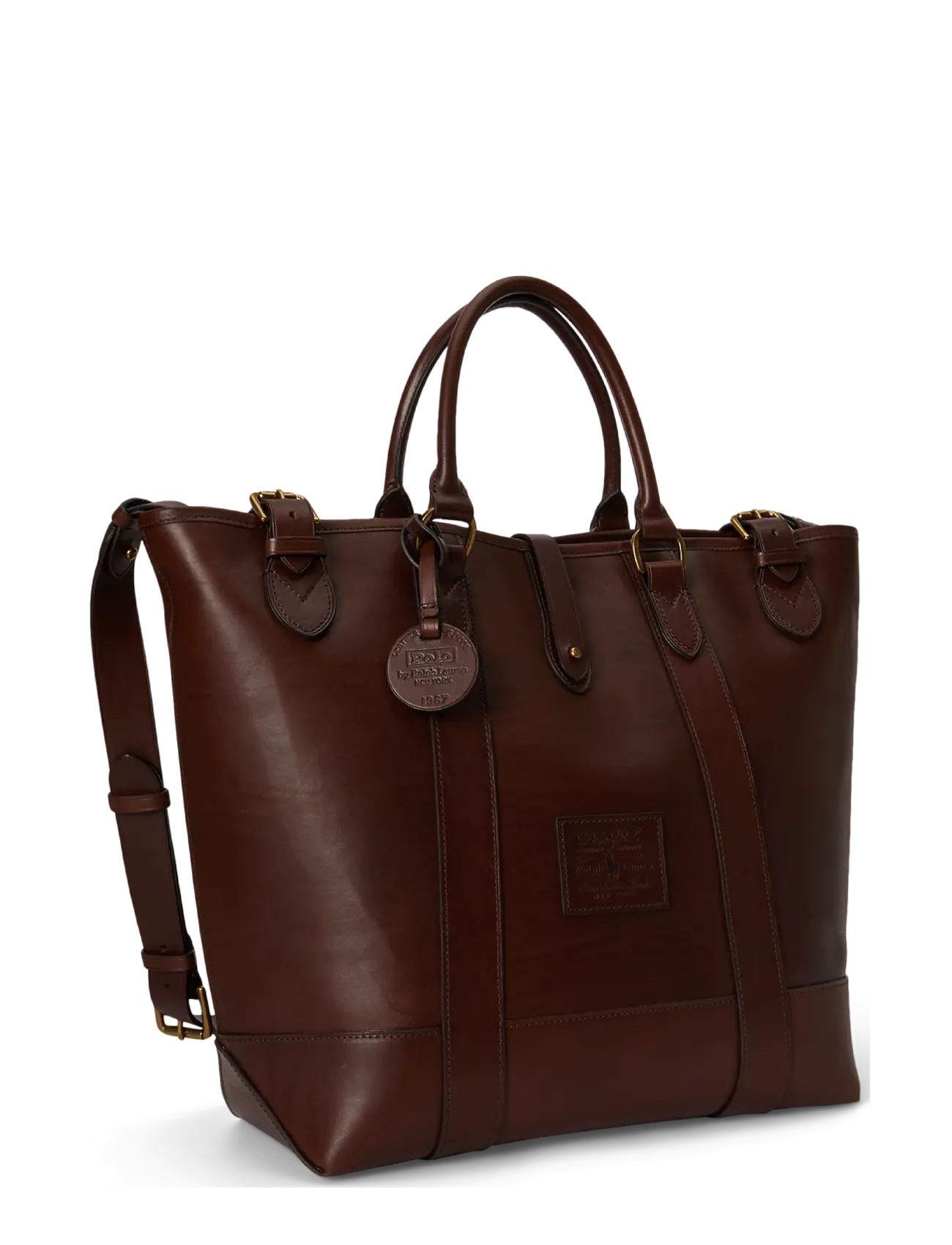 Polo Ralph Lauren - Heritage Leather Medium Tote - shop efter anledning - burnished brown - 2