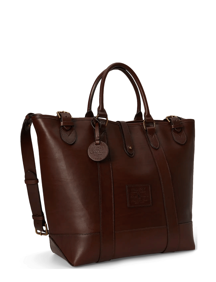 Polo Ralph Lauren - Heritage Leather Medium Tote - shop efter anledning - burnished brown - 2