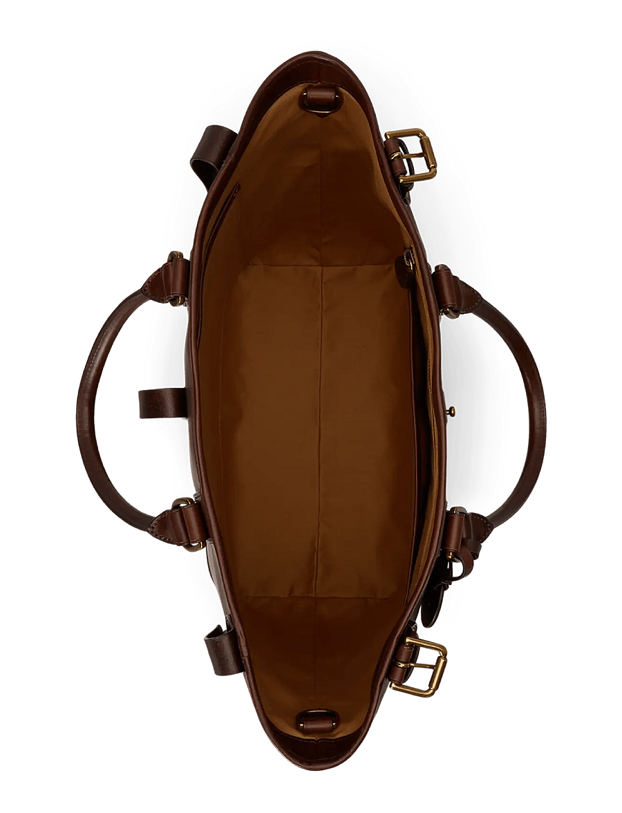 Polo Ralph Lauren - Heritage Leather Medium Tote - shop efter anledning - burnished brown - 3