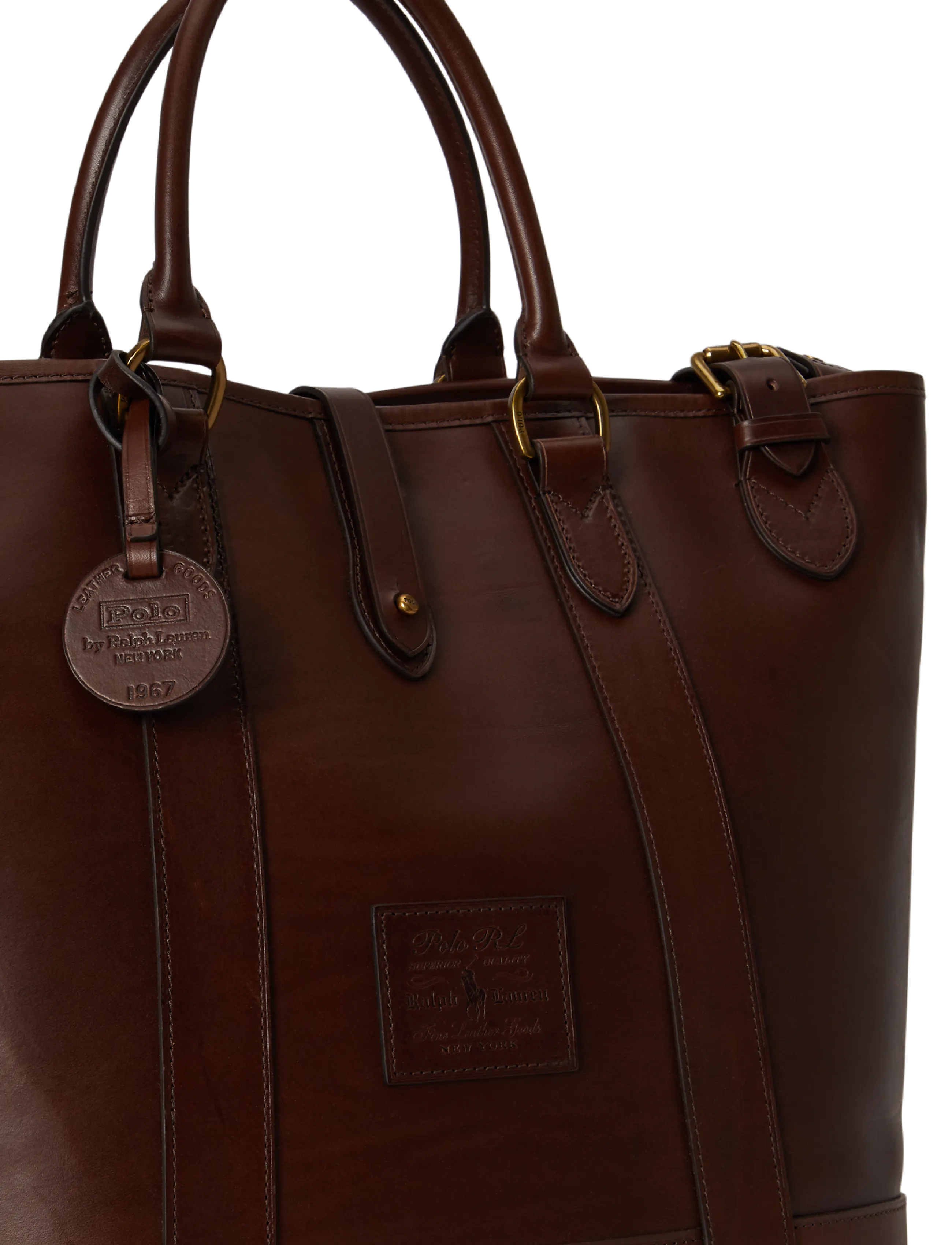 Polo Ralph Lauren - Heritage Leather Medium Tote - shop efter anledning - burnished brown - 5