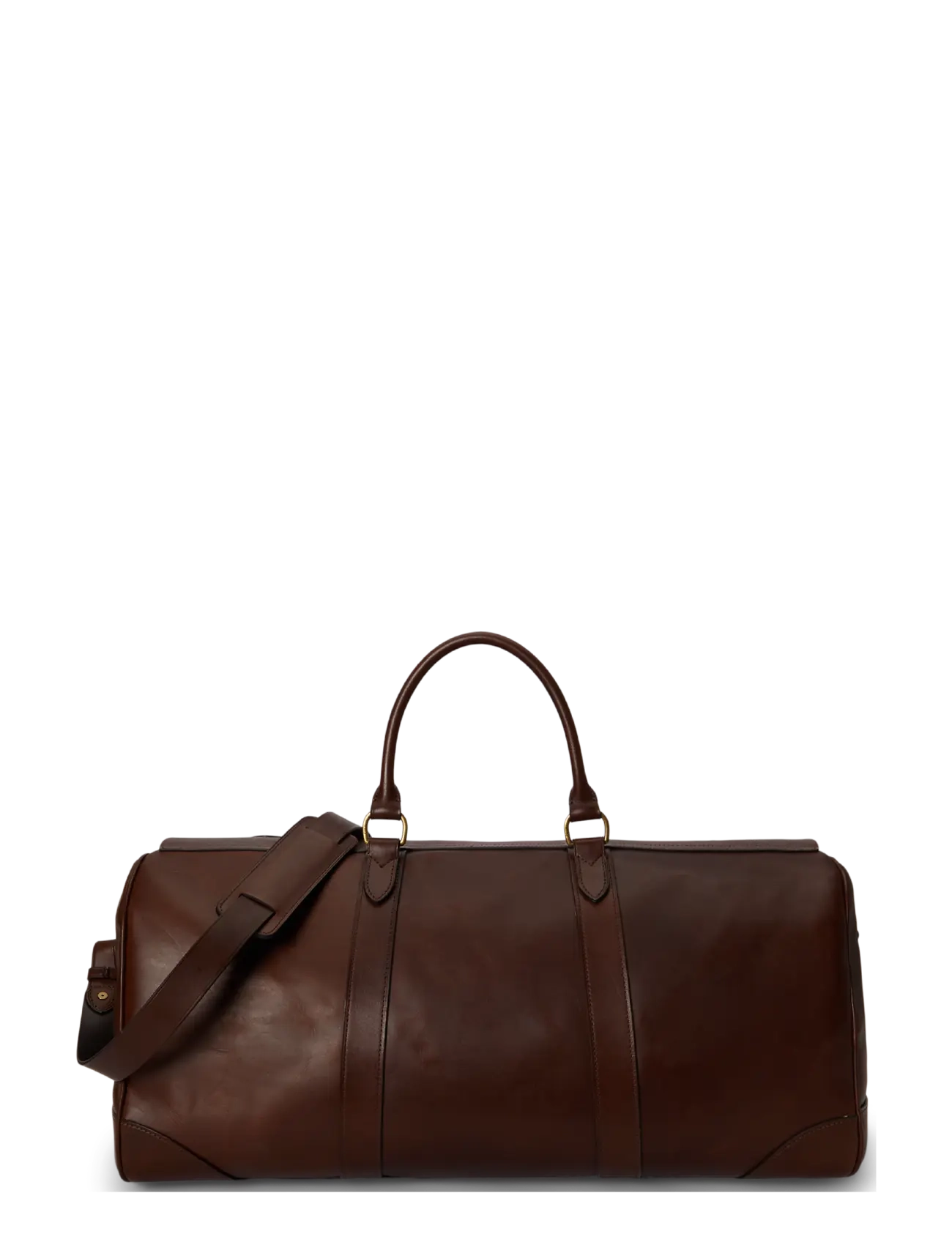 Polo Ralph Lauren - Heritage Lock Leather Large Duffel - duffel bags - burnished brown - 1