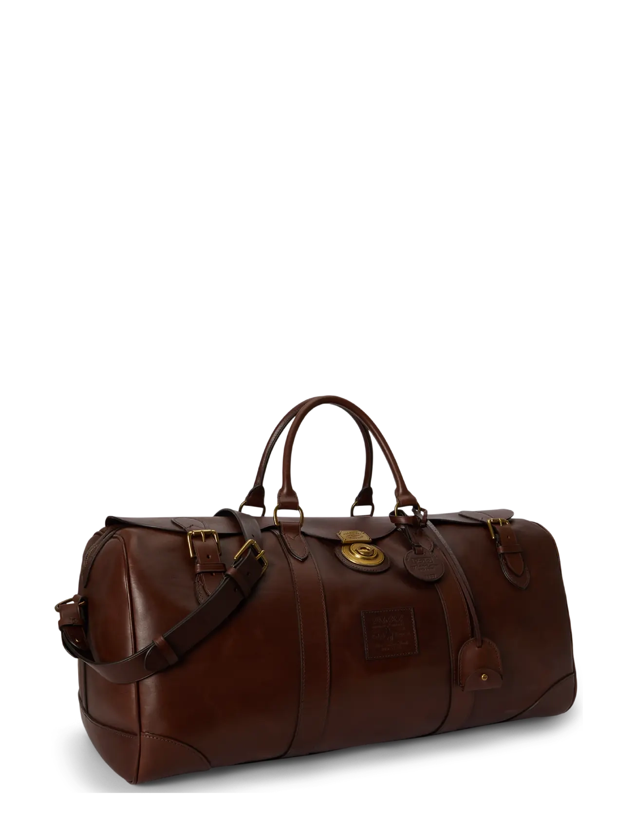Polo Ralph Lauren - Heritage Lock Leather Large Duffel - duffel bags - burnished brown - 2