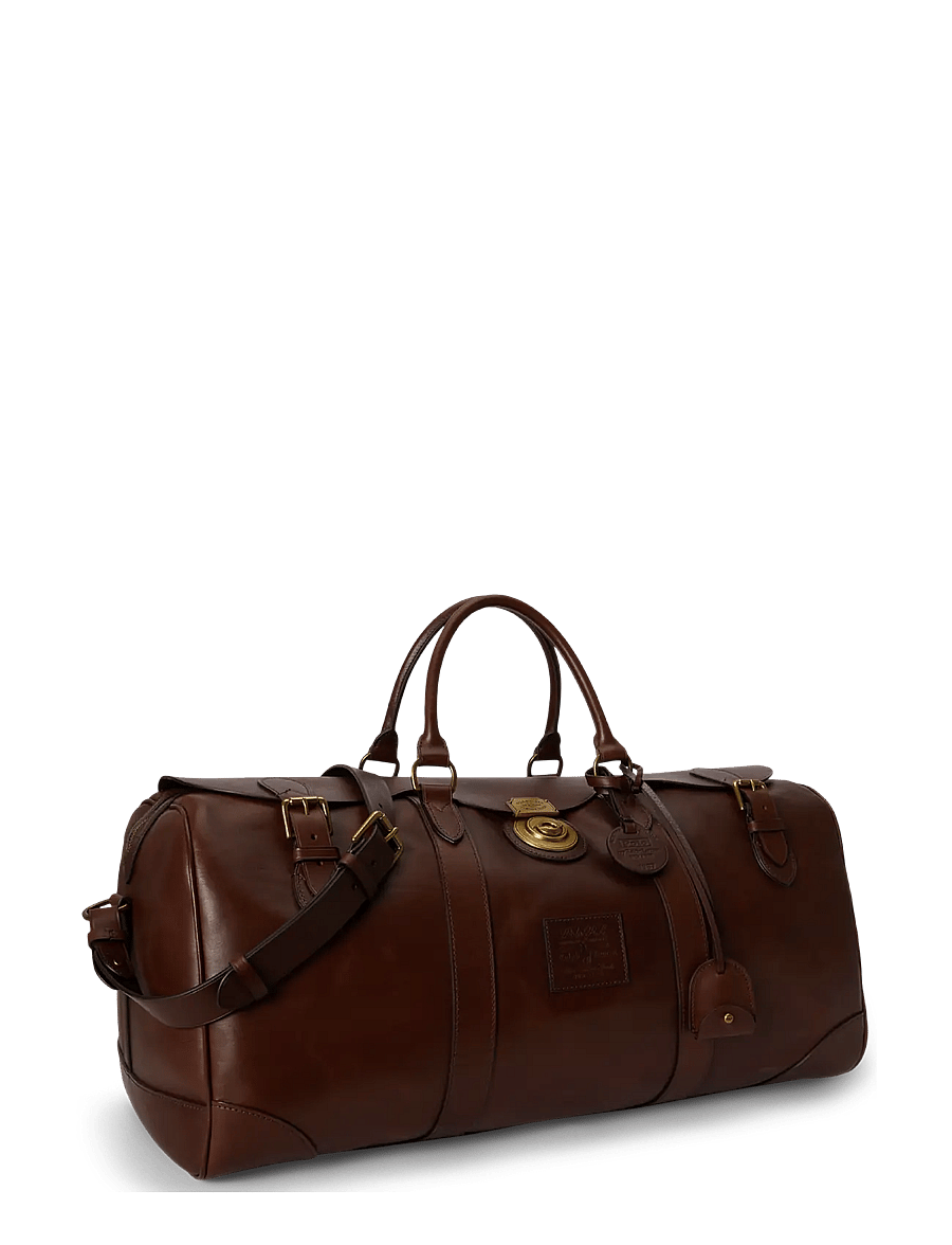 Polo Ralph Lauren - Heritage Lock Leather Large Duffel - reisetaschen - burnished brown - 2