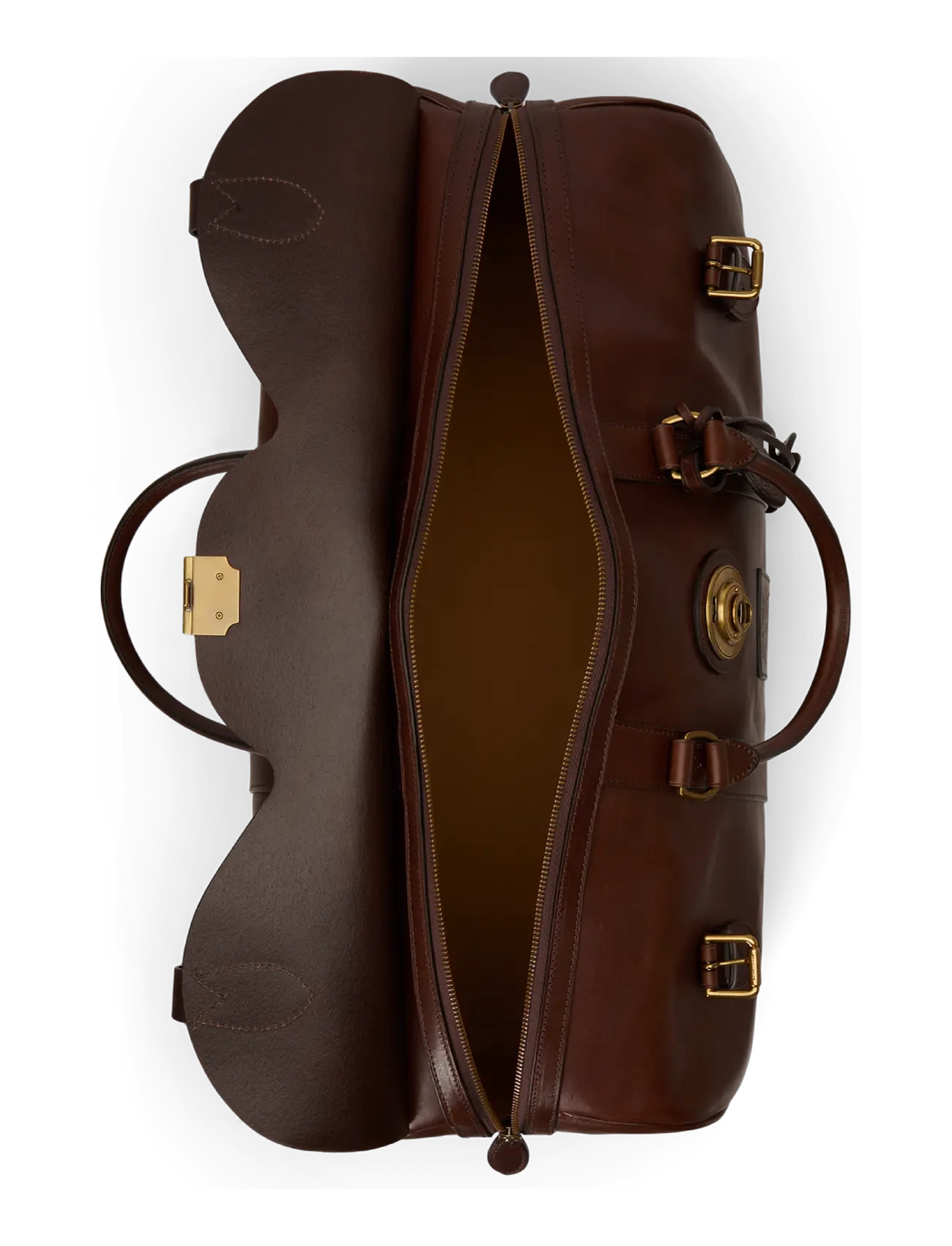 Polo Ralph Lauren - Heritage Lock Leather Large Duffel - duffel bags - burnished brown - 3