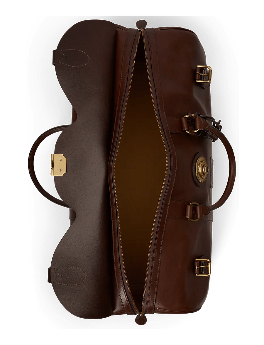 Polo Ralph Lauren - Heritage Lock Leather Large Duffel - reisetaschen - burnished brown - 3