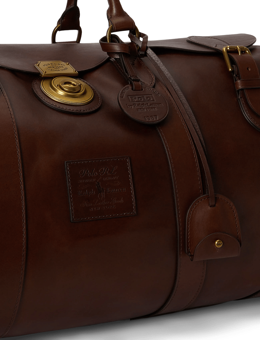 Polo Ralph Lauren - Heritage Lock Leather Large Duffel - reisetaschen - burnished brown - 5