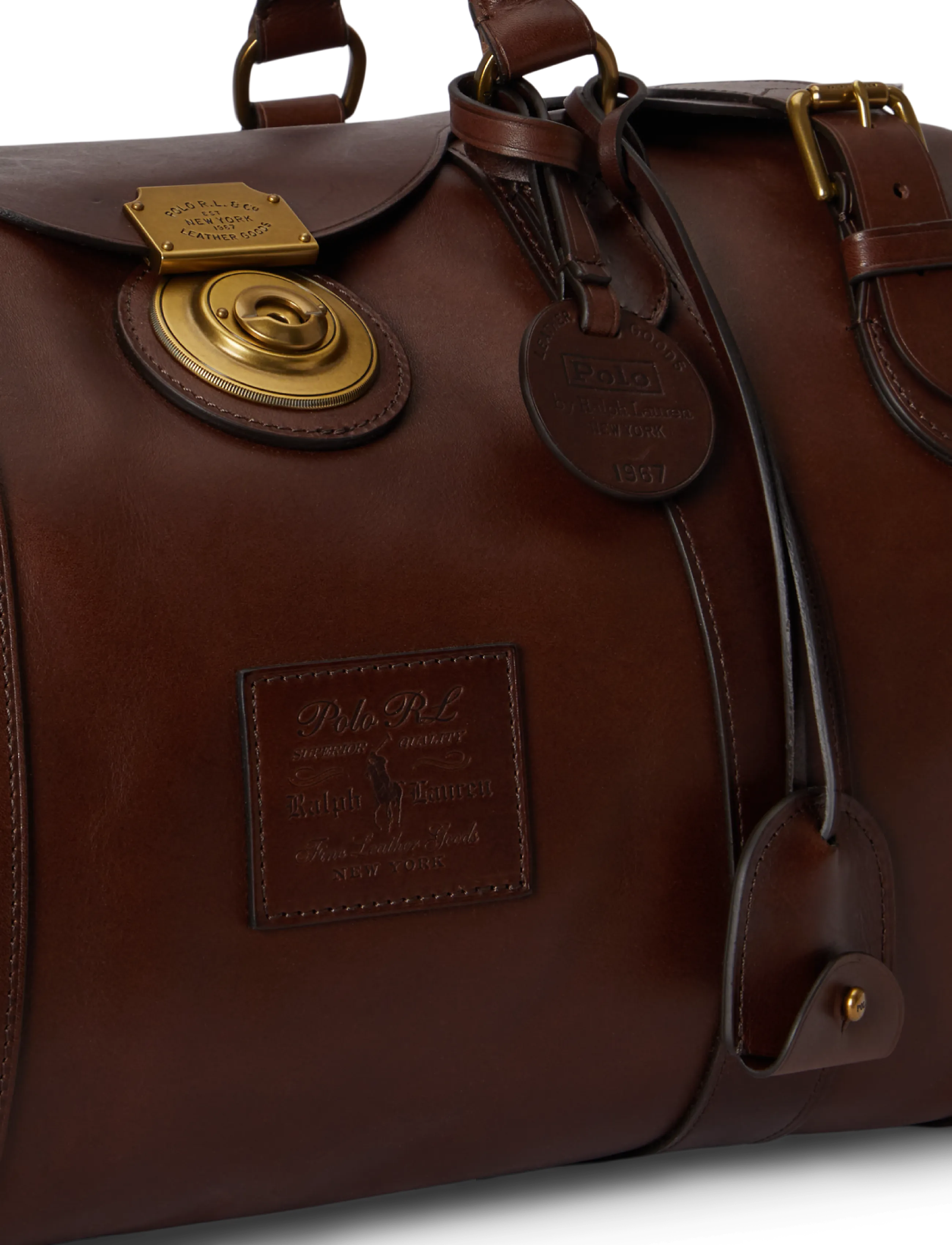 Polo Ralph Lauren - Heritage Lock Leather Small Duffel - burnished brown - 5