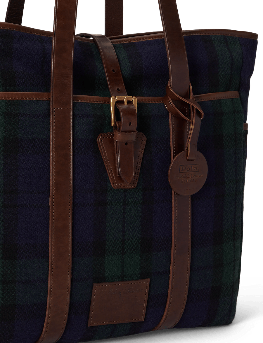 Polo Ralph Lauren - Heritage Plaid Tweed Tote - tartan - 4