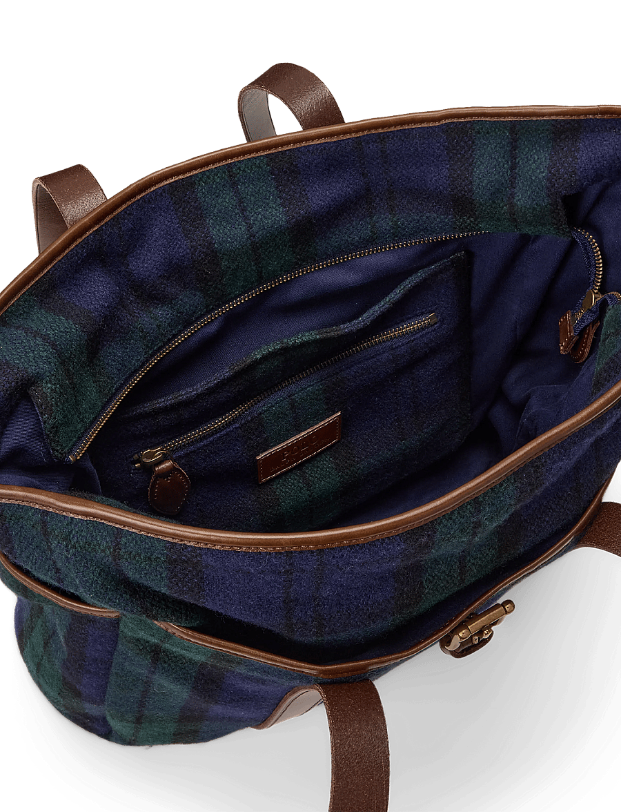 Polo Ralph Lauren - Heritage Plaid Tweed Tote - tartan - 5