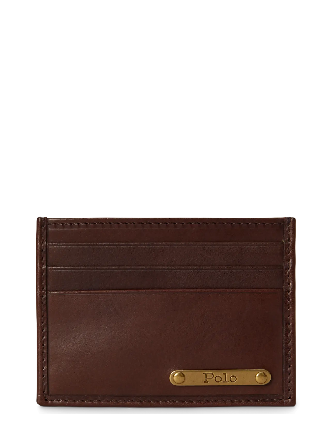 Polo Ralph Lauren Burnished Leather Card Case - Card holders - BURNISHED BROWN / brown