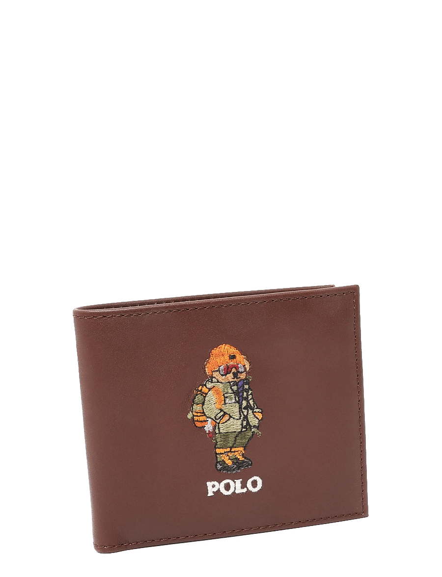 Polo Ralph Lauren - Polo Bear Leather Billfold Wallet - punge - chestnut - 2