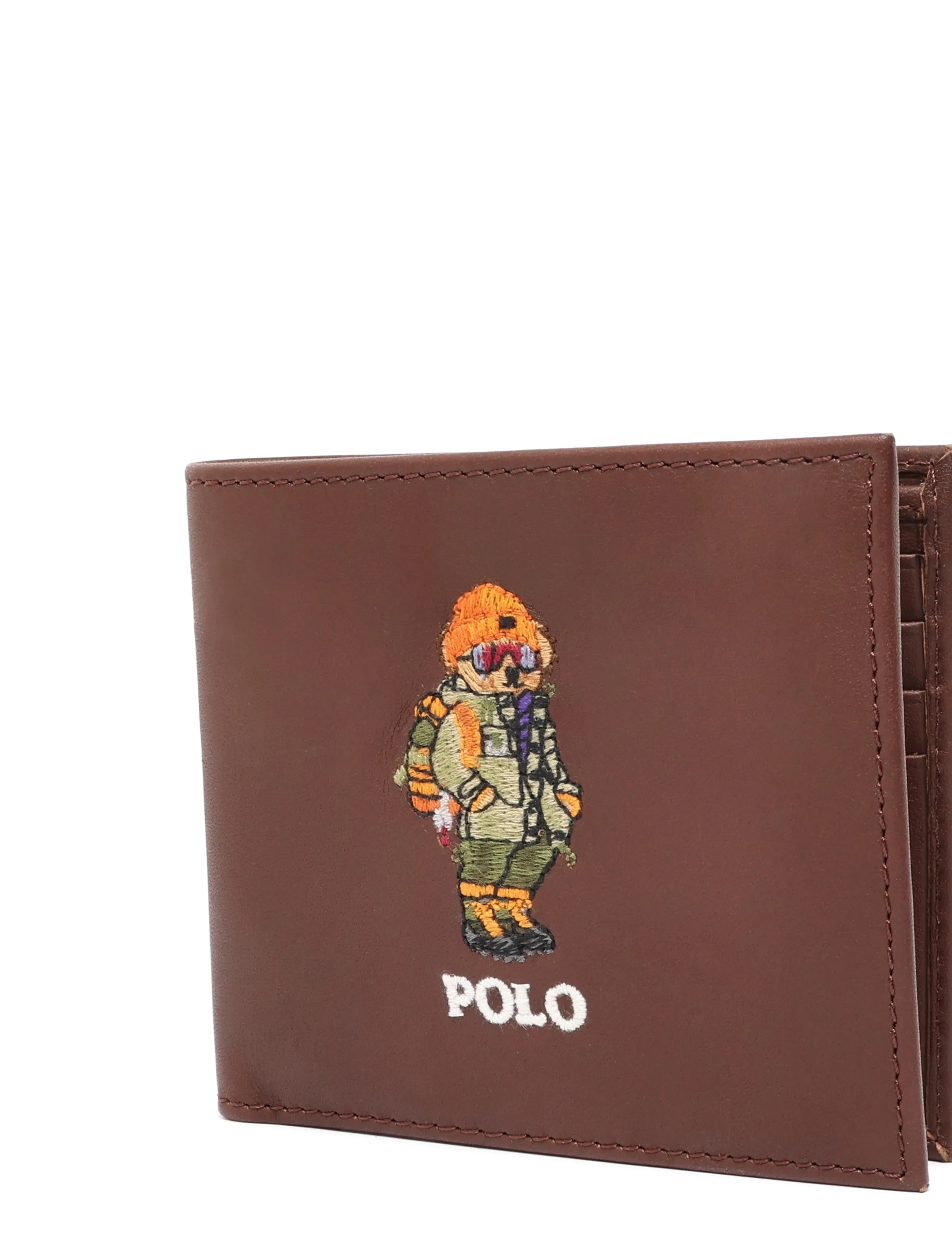 Polo Ralph Lauren - Polo Bear Leather Billfold Wallet - chestnut - 3