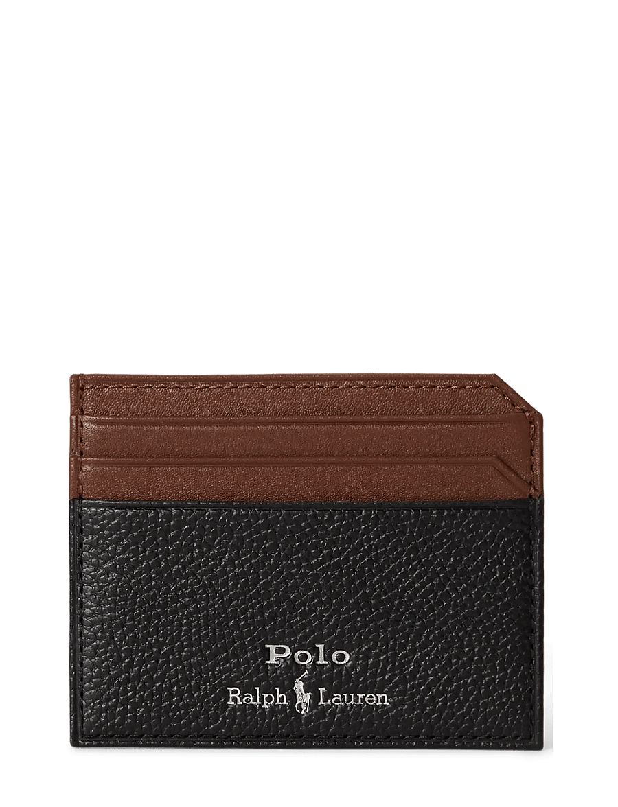 Polo Ralph Lauren - Two-Tone Leather Card Case - black/saddle - 0
