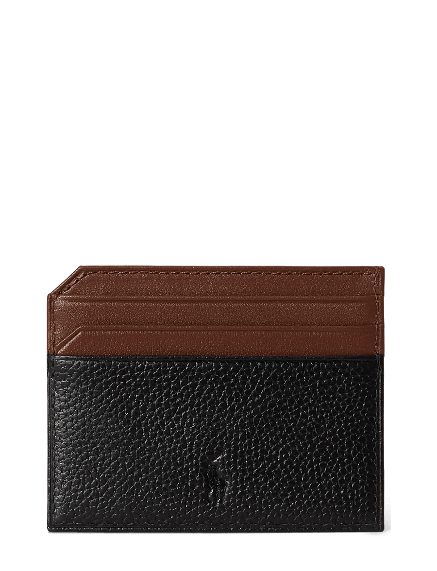 Polo Ralph Lauren - Two-Tone Leather Card Case - black/saddle - 1