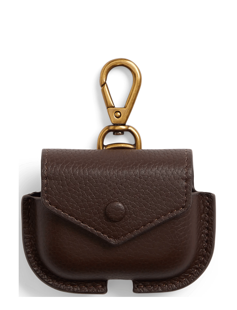 Polo Ralph Lauren - Pebbled Leather AirPods Pro 3 Case - shop by occasion - dark brown - 1