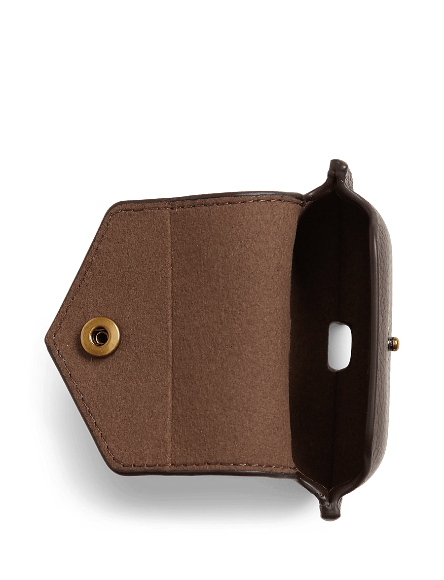 Polo Ralph Lauren - Pebbled Leather AirPods Pro 3 Case - shop by occasion - dark brown - 2