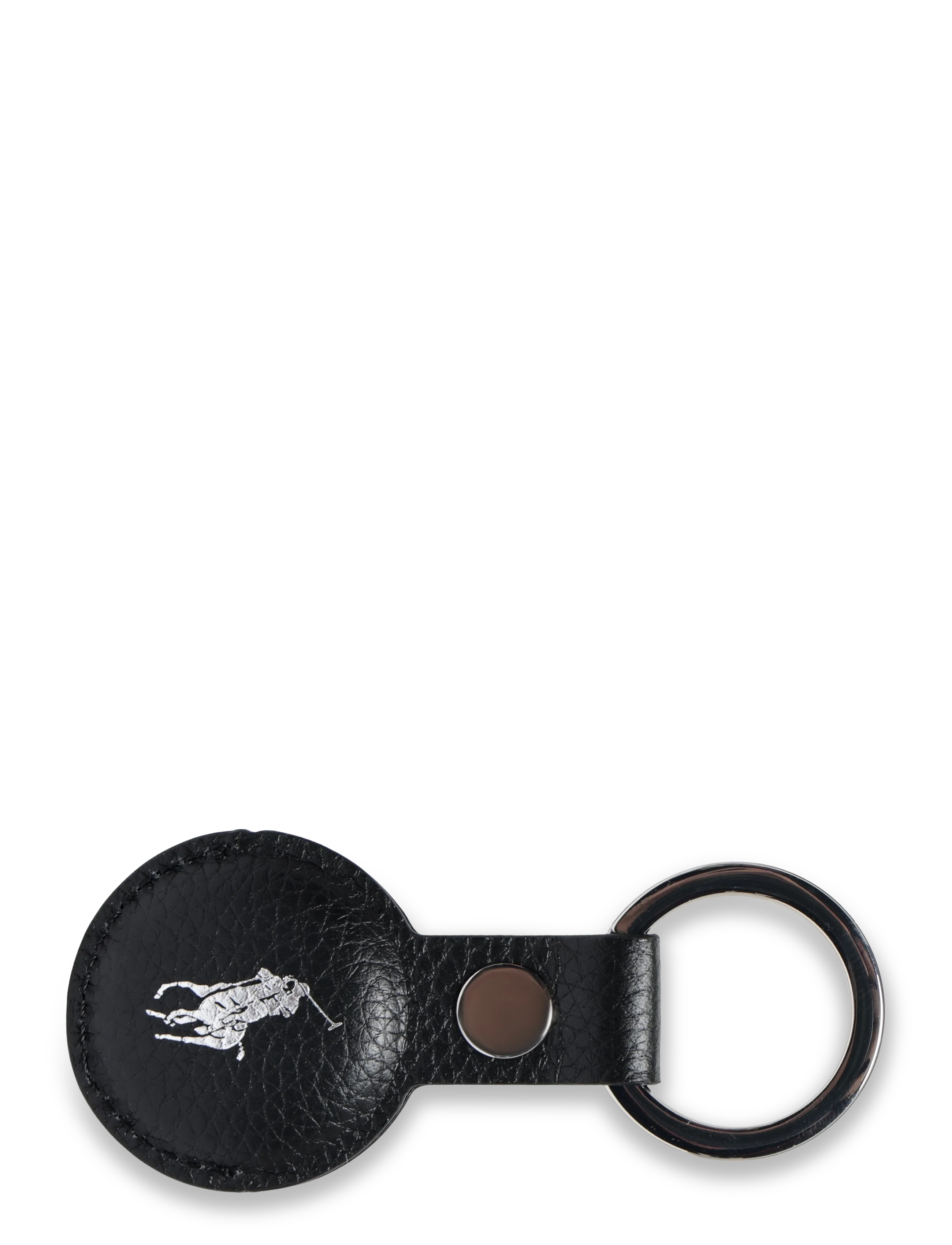 Polo Ralph Lauren Pebbled Leather AirTag Key Fob - Võtmehoidjad - BLACK / black