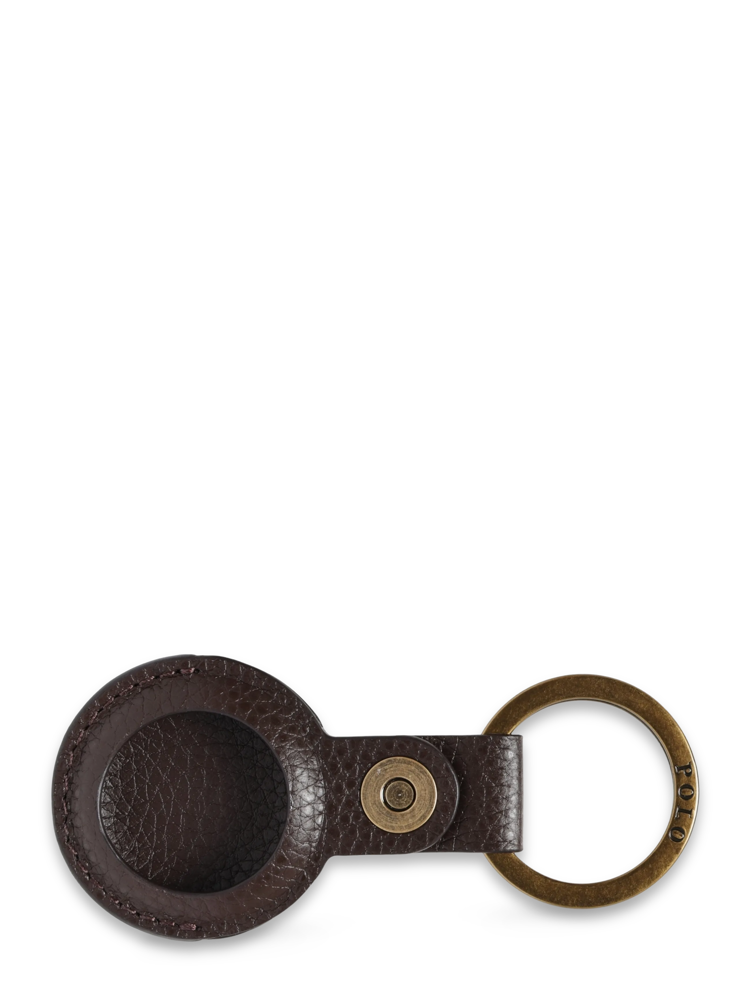 Polo Ralph Lauren - Pebbled Leather AirTag Key Fob - shoppa efter tillfälle - dark brown - 1