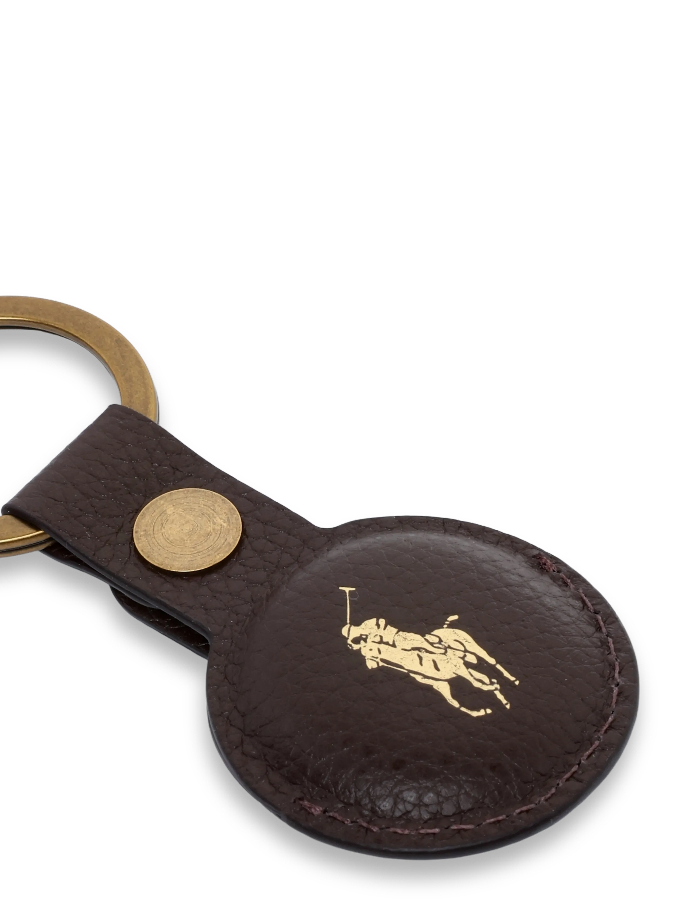Polo Ralph Lauren - Pebbled Leather AirTag Key Fob - shoppa efter tillfälle - dark brown - 2