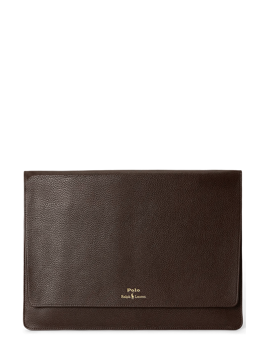 Polo Ralph Lauren - Pebbled Leather Laptop Sleeve - nach anlass kaufen - dark brown - 0