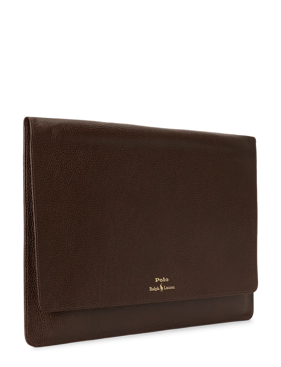 Polo Ralph Lauren - Pebbled Leather Laptop Sleeve - nach anlass kaufen - dark brown - 1
