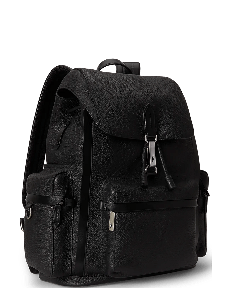 Polo Ralph Lauren - Polo ID Pebbled Leather Backpack - black - 2