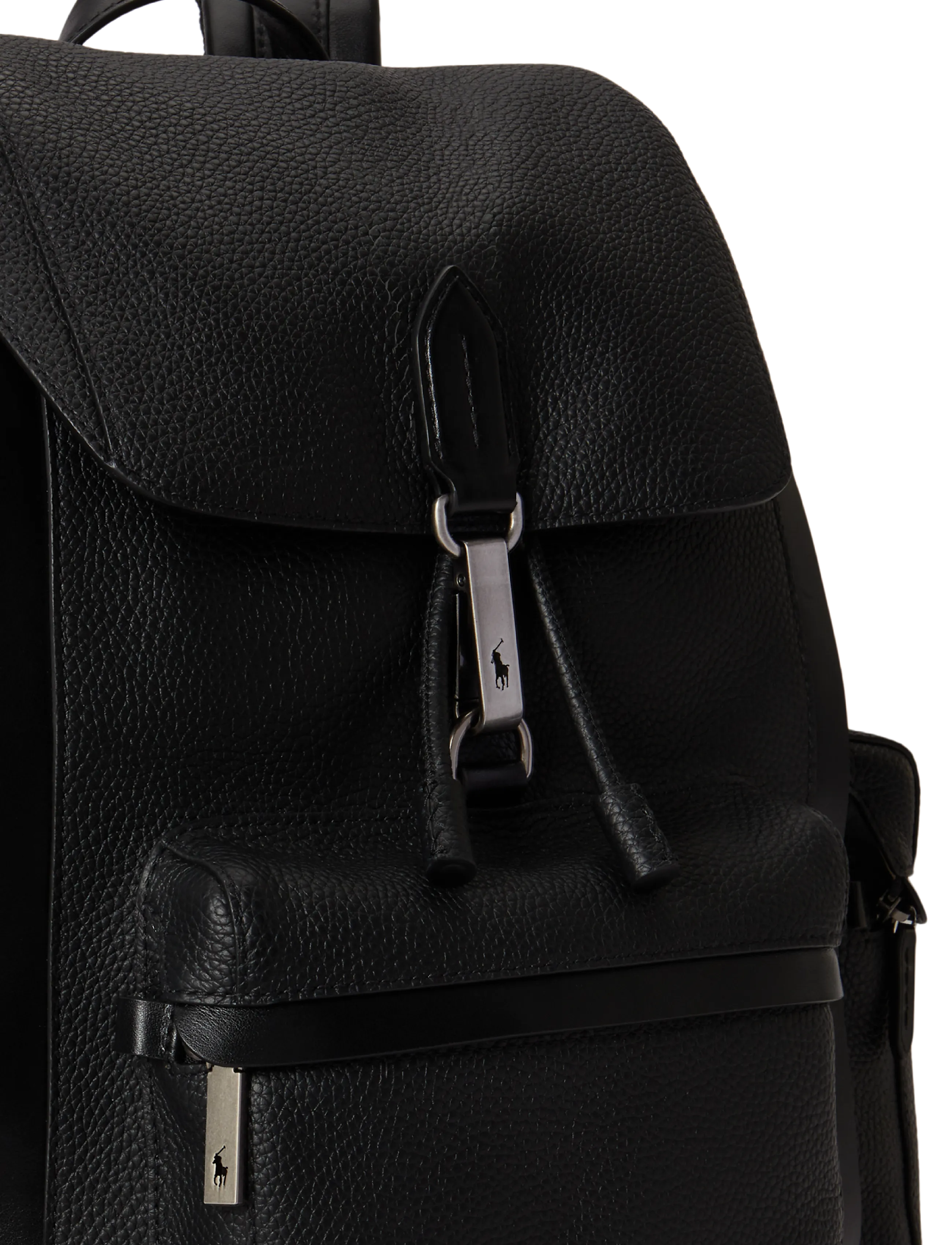 Polo Ralph Lauren - Polo ID Pebbled Leather Backpack - black - 5