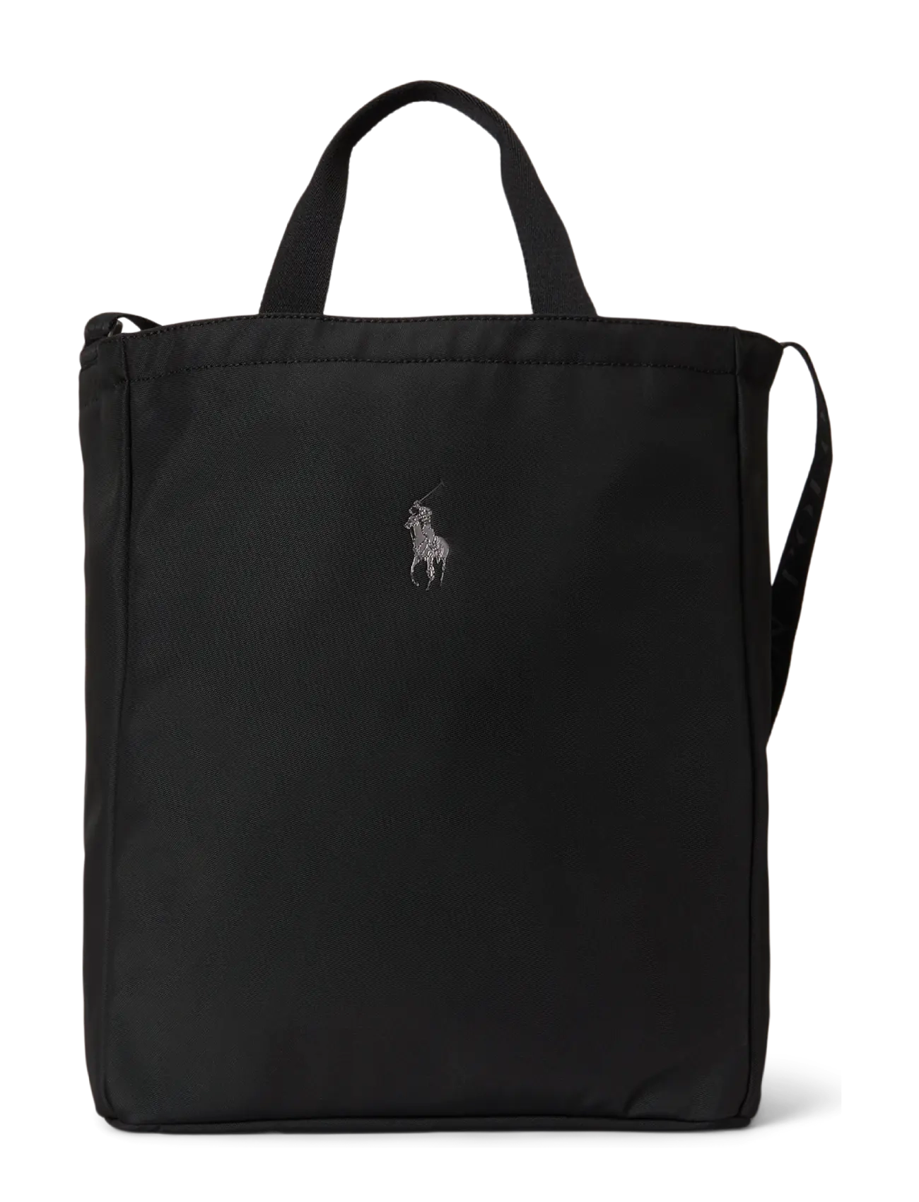 Polo Ralph Lauren Logo-Trim Shopper Tote - Ralph Lauren - BLACK / black