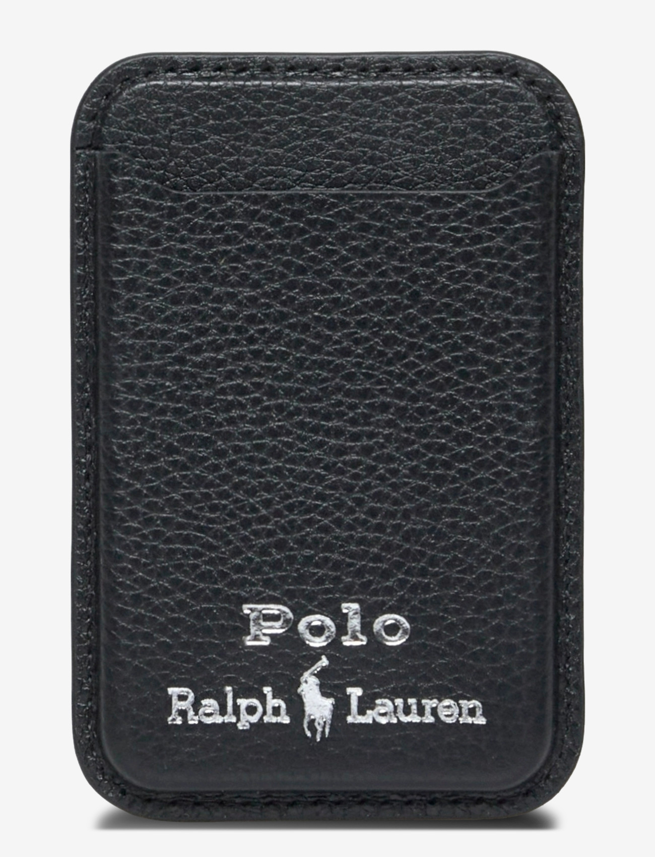 Polo Ralph Lauren - PEBBLE LEATHER-MAG CC-TCC - brieftaschen und taschen - black - 0