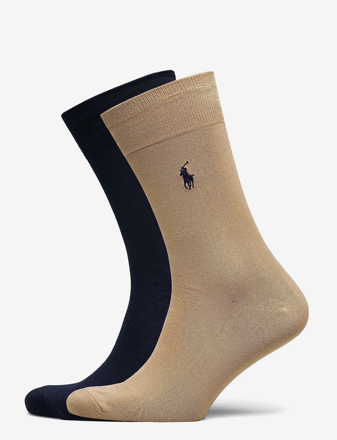 Polo Ralph Lauren - FLAT KNIT-CREW-2 PACK - classic camel/cru - 0