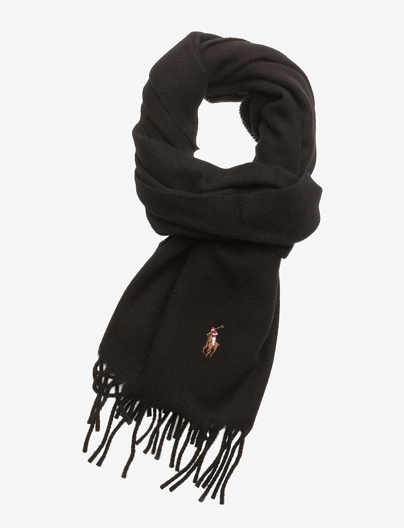 Polo Ralph Lauren - Fringed Wool Scarf - black - 0