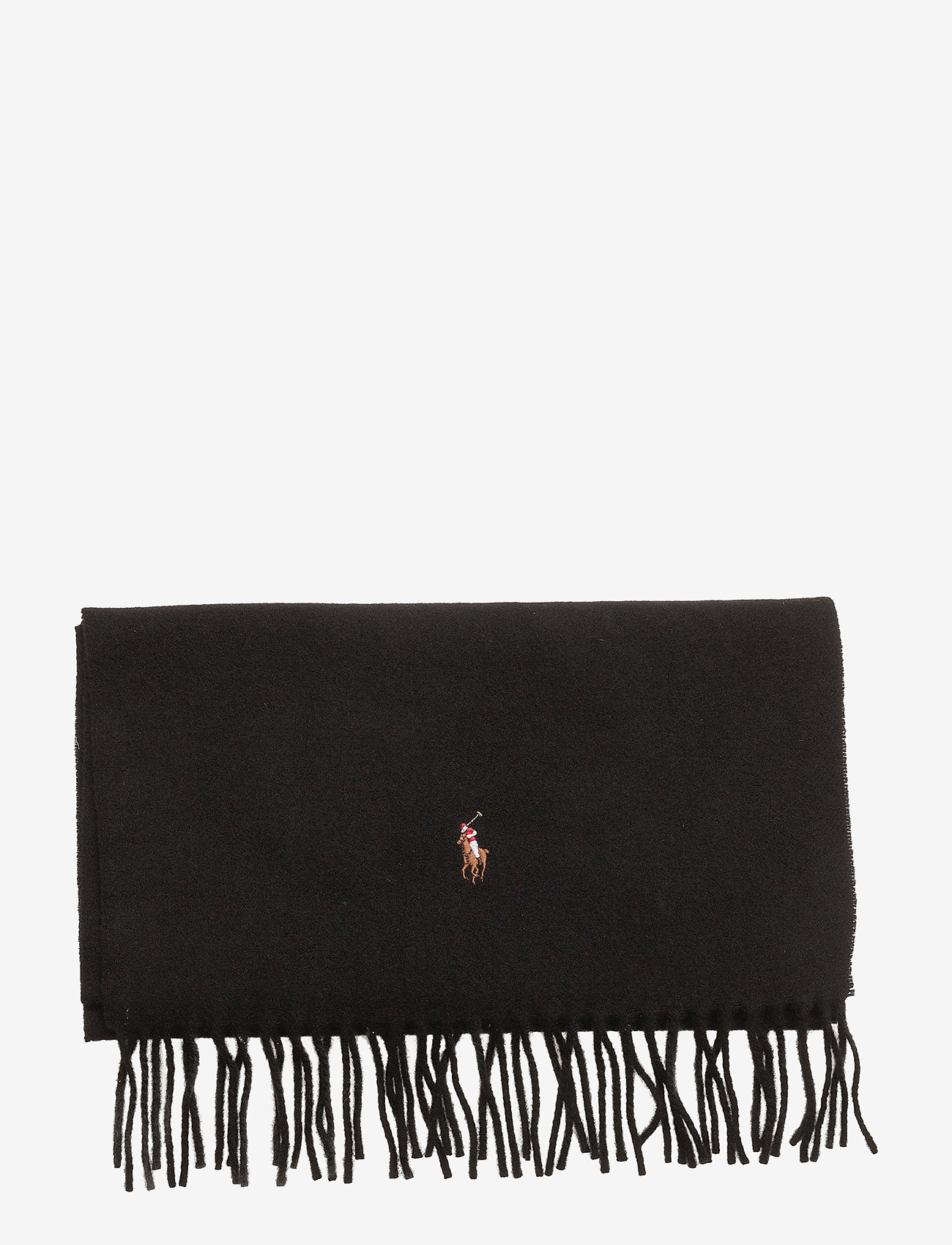 Polo Ralph Lauren - Fringed Wool Scarf - black - 2
