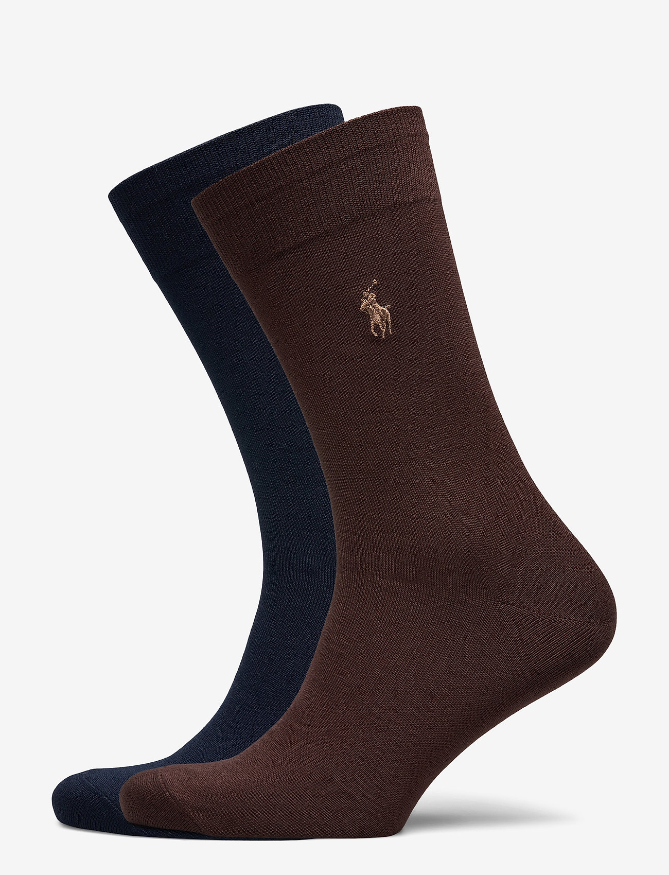 Polo Ralph Lauren - MERCERIZED COTTON-MERCER 2 PK-CRW-2 - navy / dark brown - 0