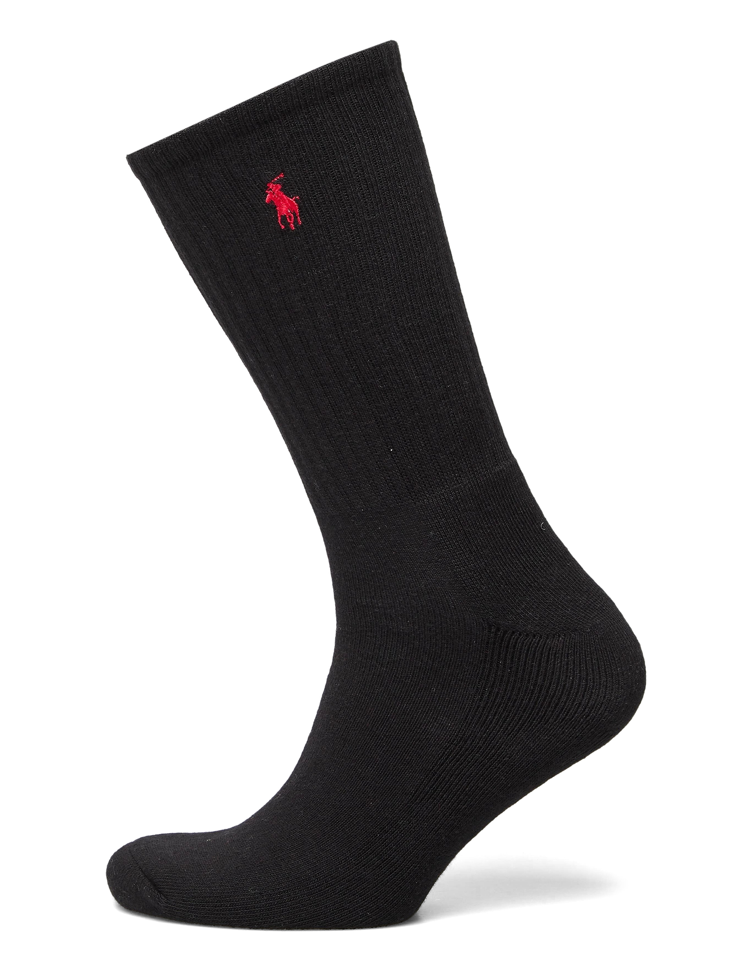 Polo Ralph Lauren - COTTON-6 COTTN CREW-CRW-6PK - crew socks - blk/red/nvy/char - 5