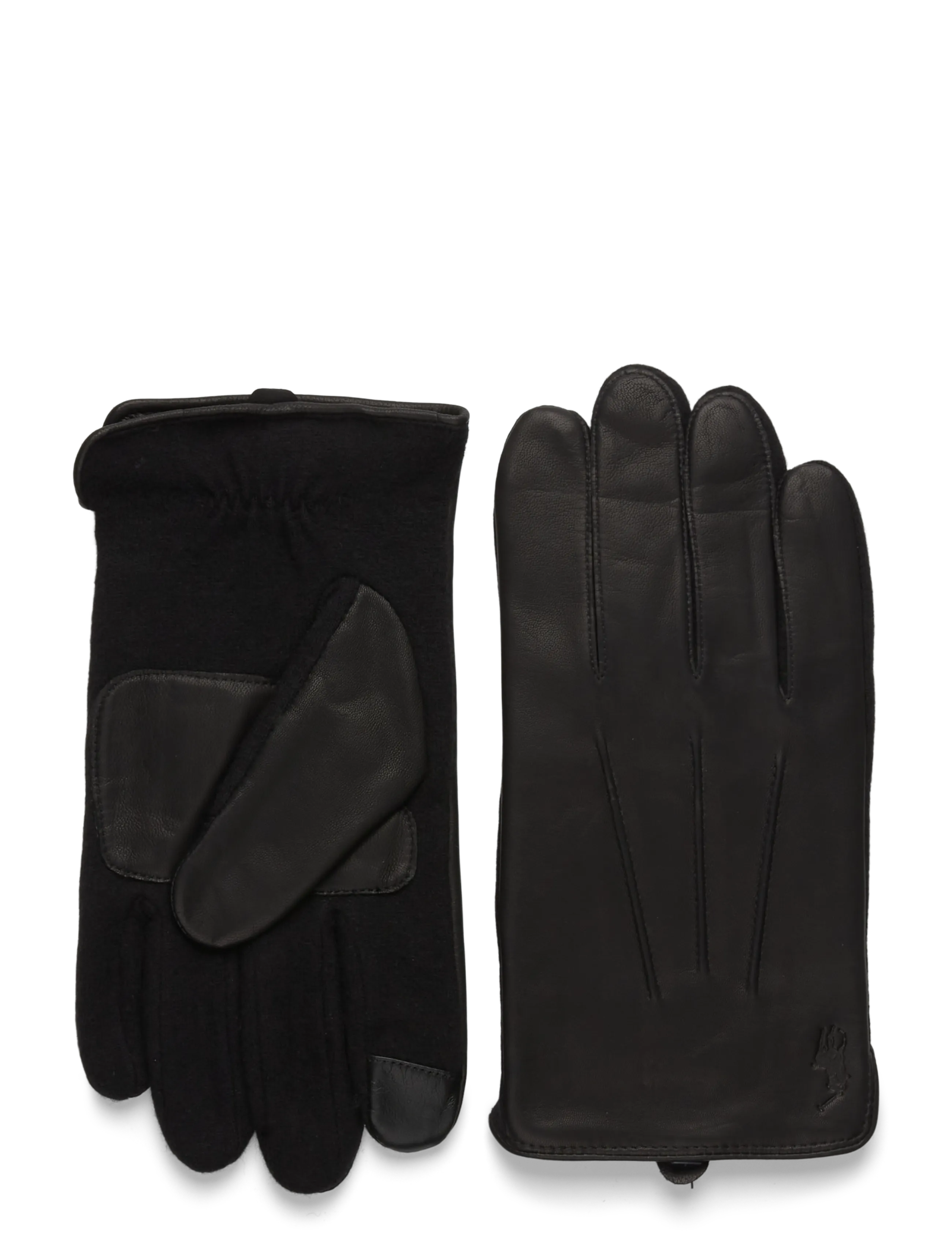 Polo Ralph Lauren LEATHER-HYBRID GLOVE-GLV - Handschuhe - BLACK / black