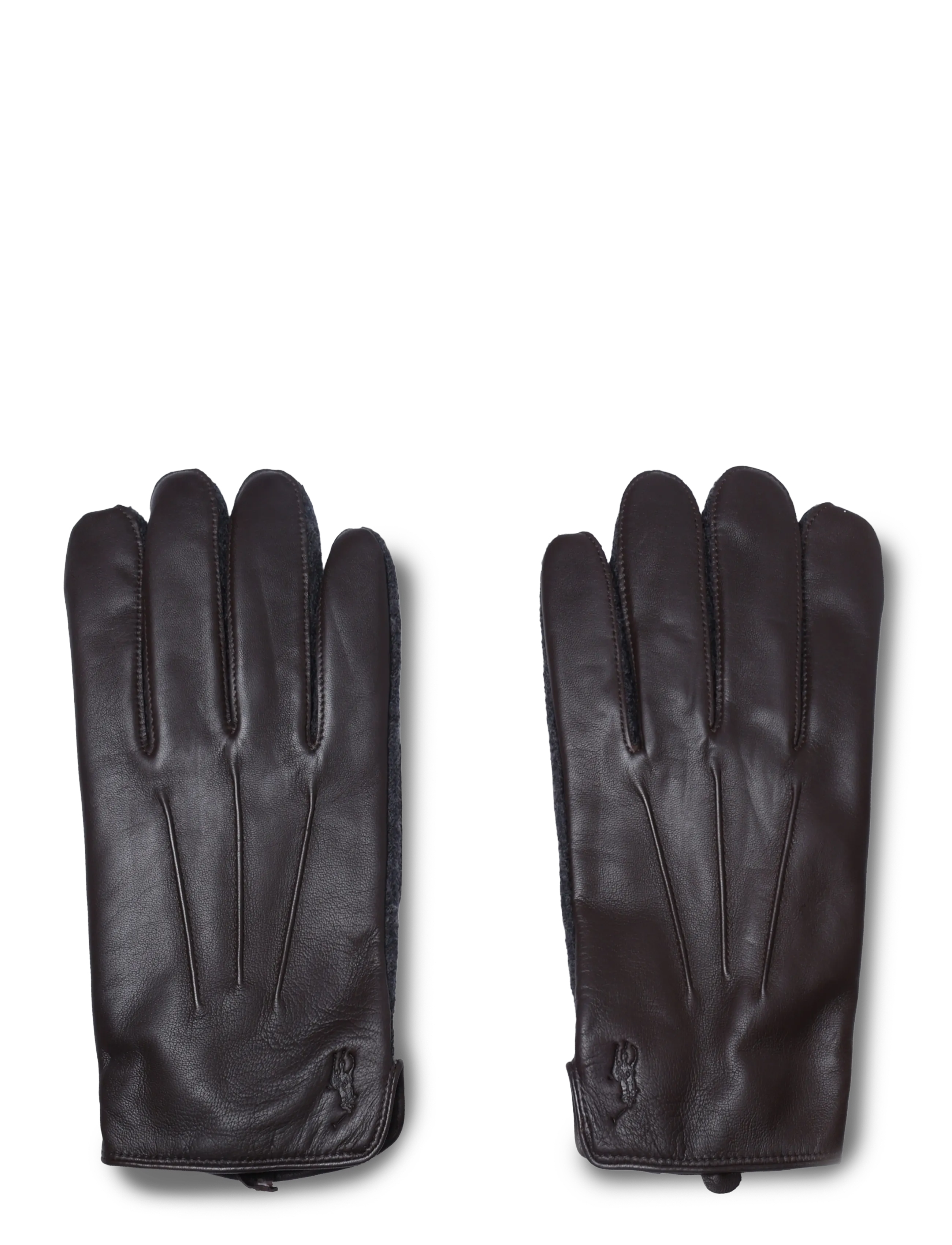 Polo Ralph Lauren LEATHER-HYBRID GLOVE-GLV - Handsker & Vanter - DARK BROWN / brown
