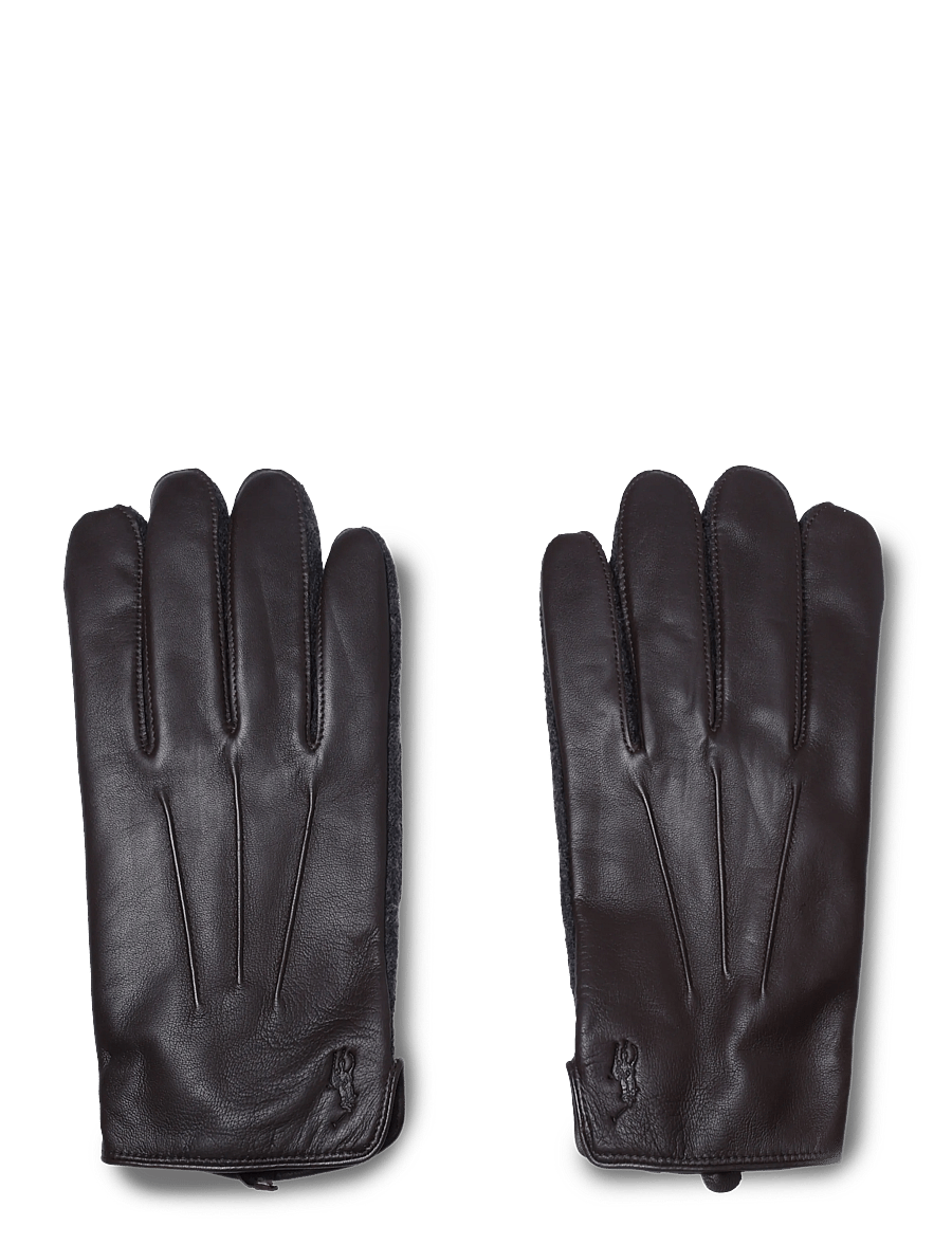 Polo Ralph Lauren - LEATHER-HYBRID GLOVE-GLV - shop efter anledning - dark brown - 0