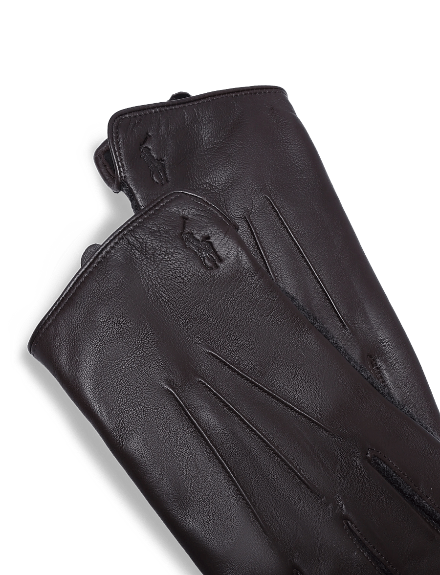 Polo Ralph Lauren - LEATHER-HYBRID GLOVE-GLV - shop efter anledning - dark brown - 2